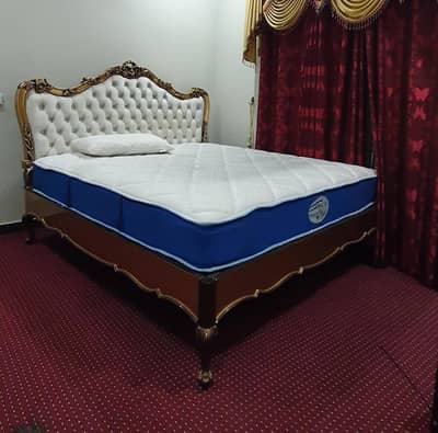 URGENT SALE - Luxury Wooden Bedroom Set | Bed + Dressing + 2 Side Tble