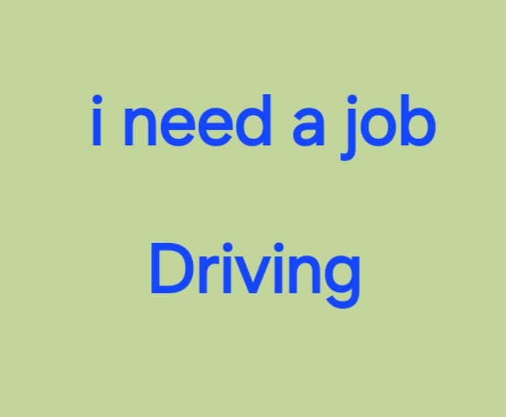 driver job need 0