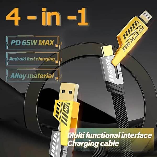 4-in-1 Fast Charging Cable. .