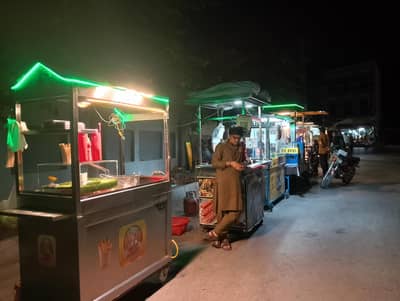 fries burger steel counter with automatic frier