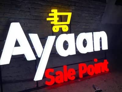 3D Bored,Arcylic Neon Sign, Neon Sign, UV Print Sign, RGB Light