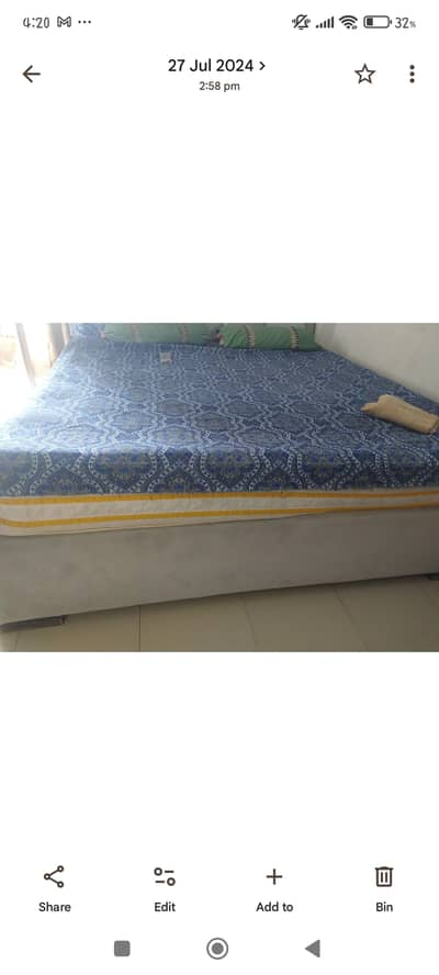 Only bed with mattress slightly used