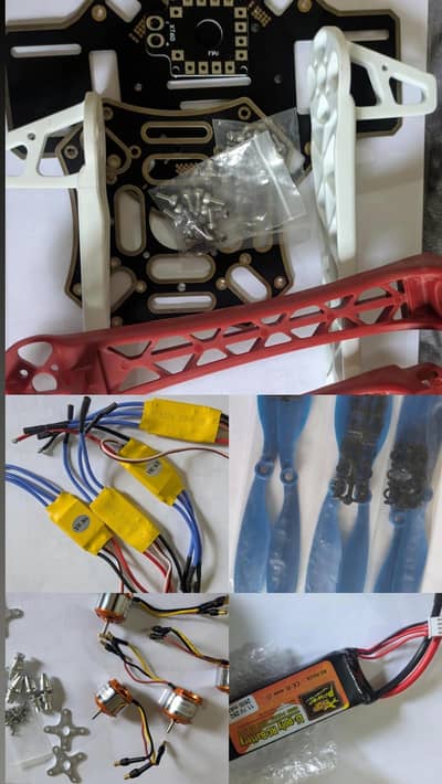 Drone frame F450, ESC, Motors , propellers, battery