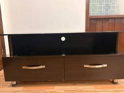 Wooden LED TV Rack | Console | Glass Top |  TV Rack - Modern Design