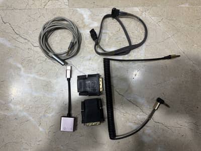HDMI DVI Adapters + Type-C AUX + Baseus Cable & SATA Cable
