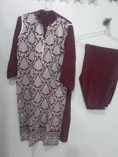 full embroidery suit linen lawn soft 2 piece stichched