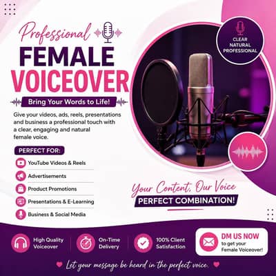Professional Female Voice Over & Services
