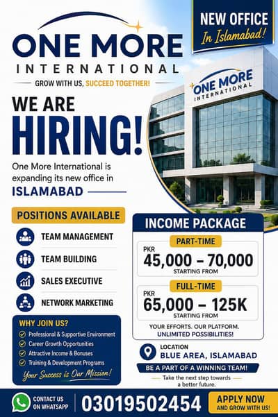 Male and female staff needed