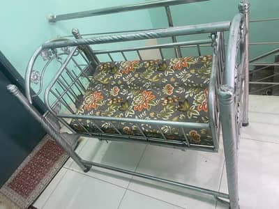 Strong and Light Baby Steel Cot/ Swing
