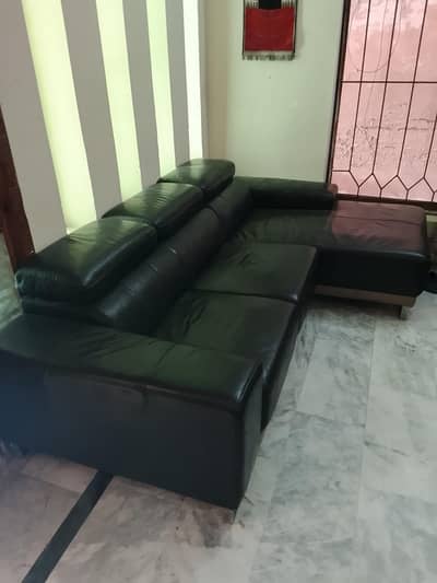 original Chen-one leather L shape automatic sofa.