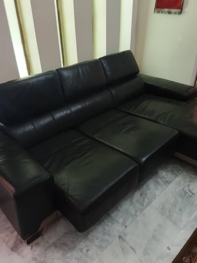 original Chen-one leather L shape automatic sofa. 2