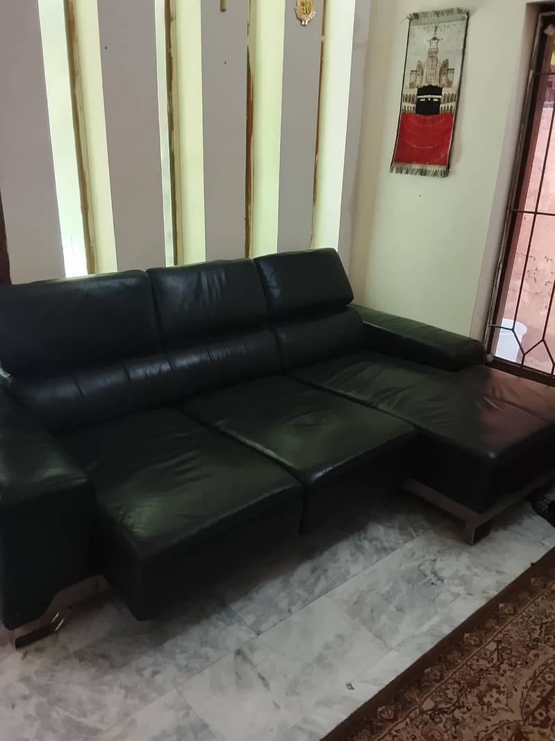 original Chen-one leather L shape automatic sofa. 3