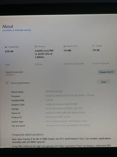 i5 4th generation tower pc