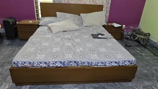 Double Bed Size with foam mattress & 2 side tables
