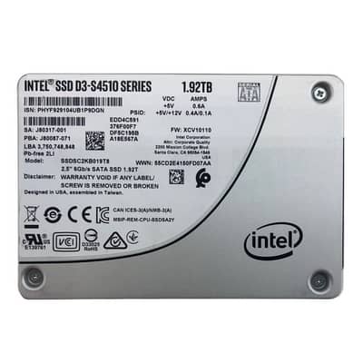 Intel S4510 1.92TB SSD SATA 6Gb/s 2.5" SSDSC2KB019T8 Solid State Drive