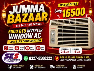 Azadi sale offers 5000 Btu inverter window ac fresh stock