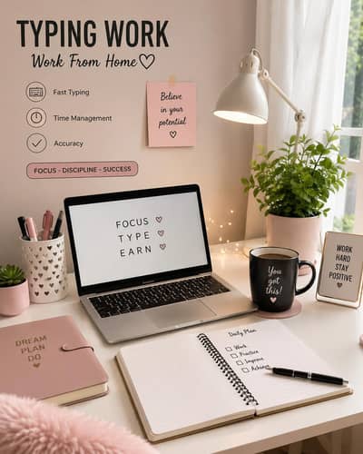 Ghar Bethay Data Entry Typing Work Chahiye