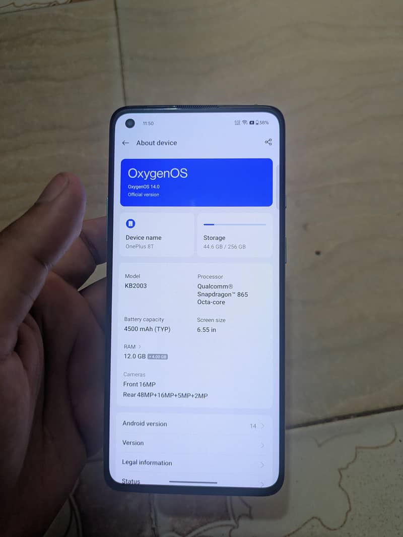 one plus 8T 0