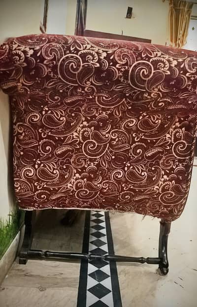 Beautiful Maroon sofa with cream design 03217567146 whatsapp