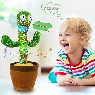 Dancing Cactus Toy – Singing, Talking, Voice Recording Plush with USB