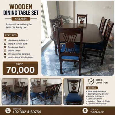6 seater dining table/wooden dining table set/dining table for sale