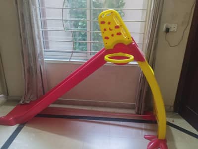 Kids slide 4 step with volley ball attachement