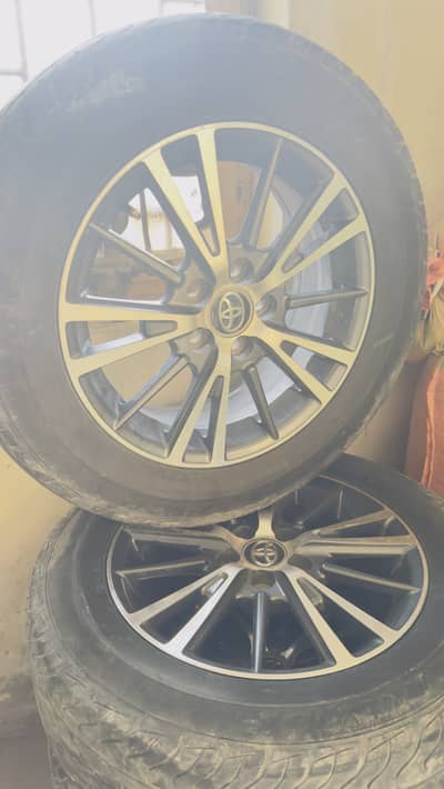 Toyota Alloy Rims with Dunlop Tires (195/65R15) -Excellent Condition