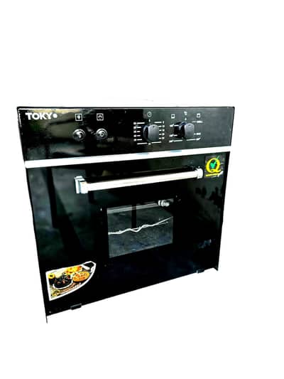Tokyo Gas Build-in Oven (21"×21"- Black) + Pizza Pan and 3 Cake Mold