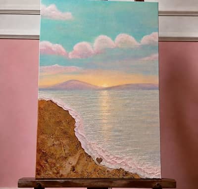 Landscape textured Painting urgent Selling