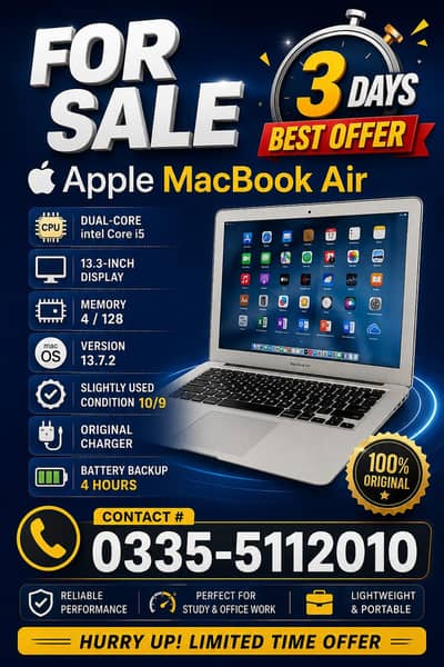 Mac book Air  dual-Core intel Core i5