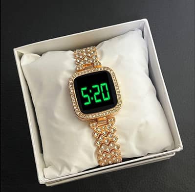 Stylish Ladies Digital Watch – Diamond Design – Brand New