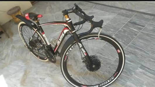 Electric and manual racing bicycle