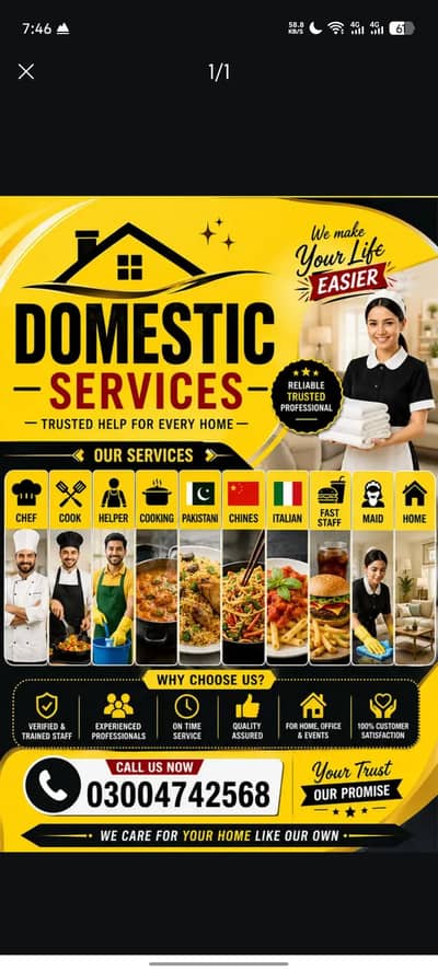 House Maids , Babysitter , Patient Care , Nurse , Driver, Maids, Cook