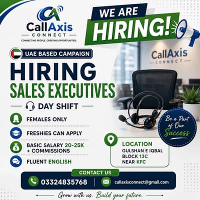 HIRING FEMALE SALES EXECUTIVE
