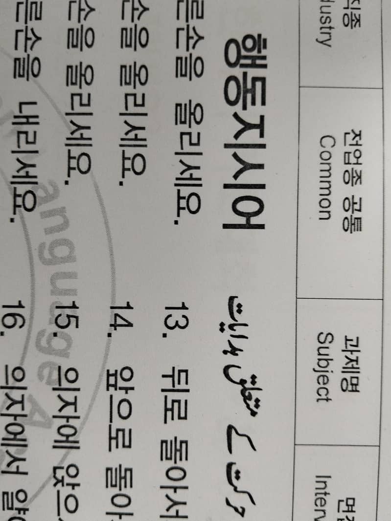 Korean Language Skill test Notes 2
