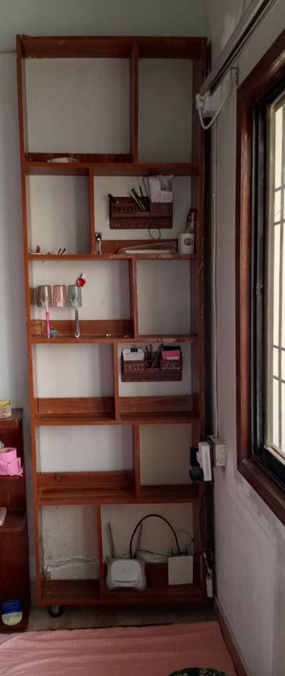 8 Feet Laminated Wall Shelves / Wooden Rack For Sale