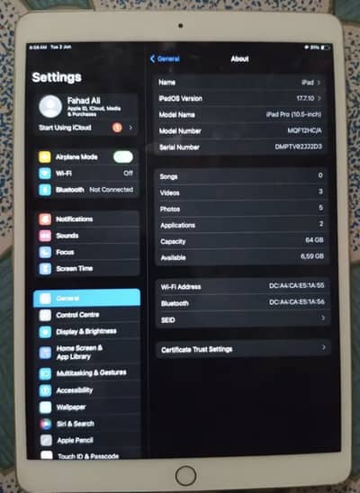 iPad Pro 2017 120hz 64gb