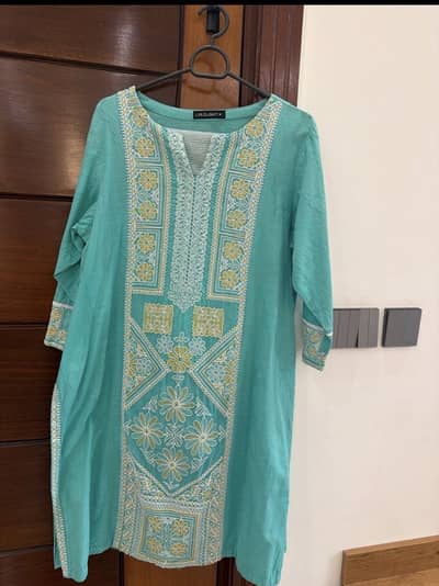 LimeLight Sea Green Embroidered 2-Piece