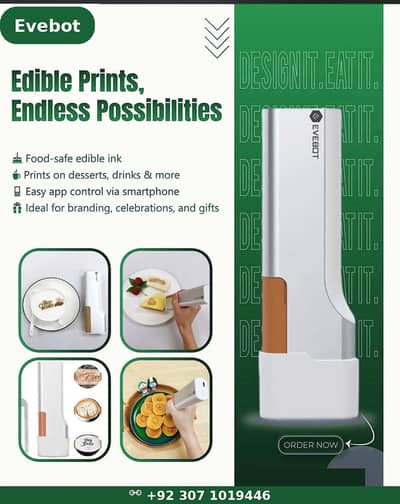 Evebot Edible Food Printer | Cake & Coffee Printing Machine