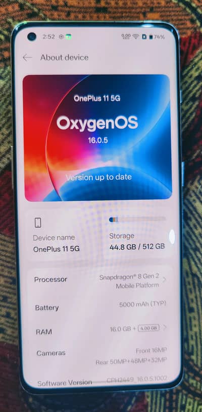 One Plus 11 5G 16/512