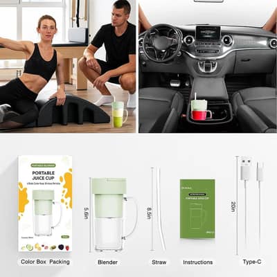 USB Rechargeable Electric Juice Cup Mint Green