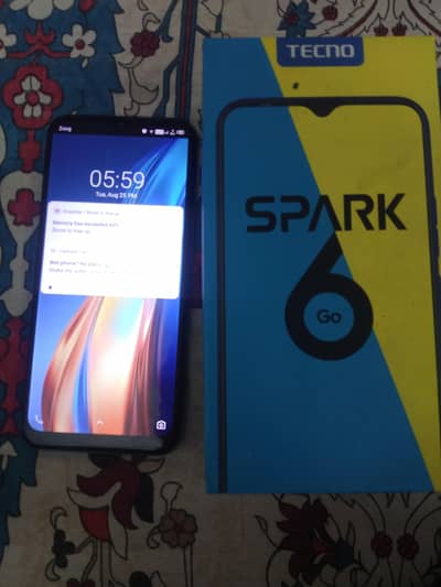 Tecno Spark 6 Go with box
