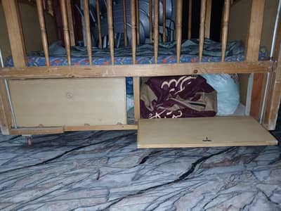 baby cot wooden 8/10 condition