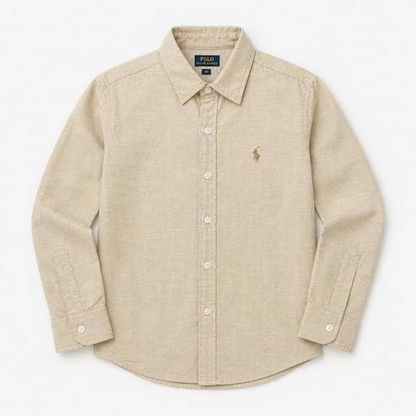 Boy's Classic Full Sleeves Casual Shirt - Sand Beige