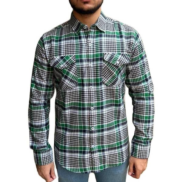 Men's Double Pocket Exclusive Check Casual Shirt