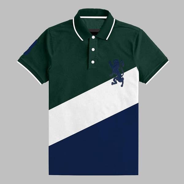 TIPPING COLLAR THREE PANEL EXCUTIVE POLO SHIRT