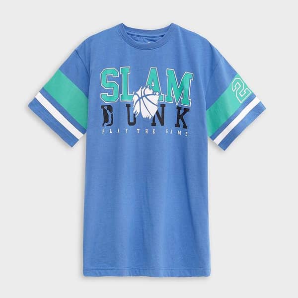 Branded Blue Printed Tee Shirt
