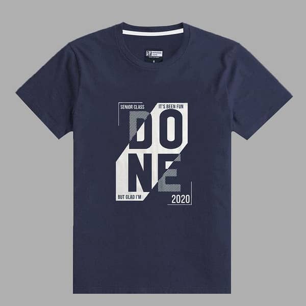 EXCLUSIVE PRINTED NAVY TEE SHIRT