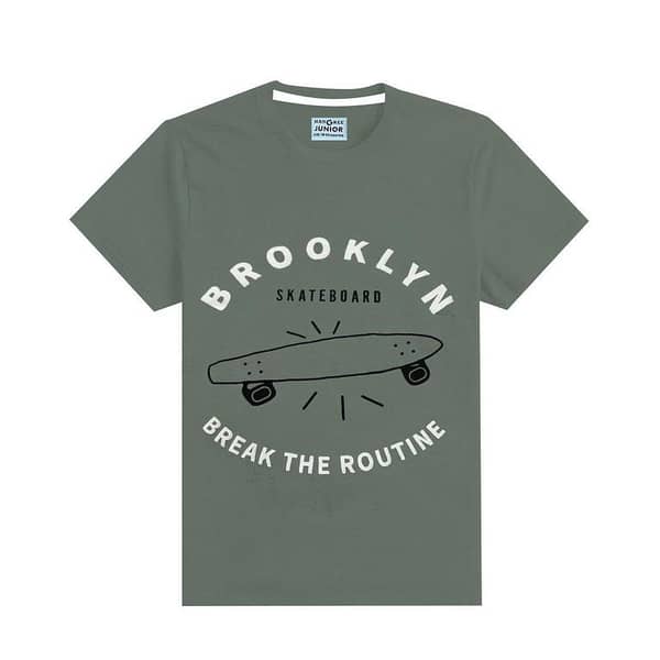 Boy's Graphic Printed Tee Shirt - Bright Green