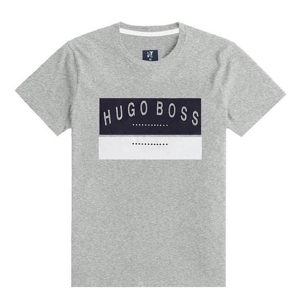 HB Signature Printed Gray Tee Shirt